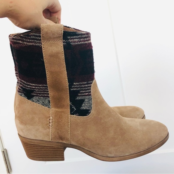 Bjorndal Austin Aztec leather Western Ankle Boots size 8 - Picture 6 of 11